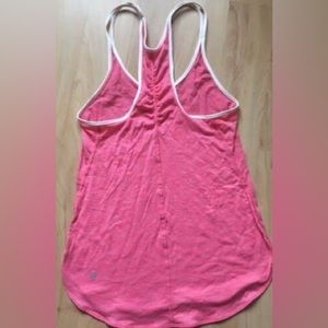 LULULEMON What the Sport Singlet ll Tank size 8 Heathered Pink w White